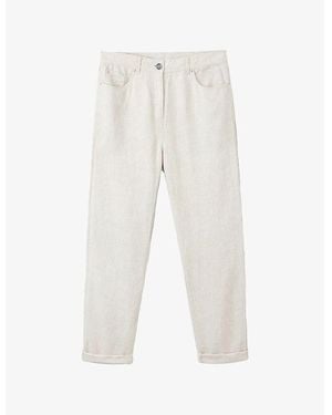 The White Company Brompton Tapered-Leg Linen Trousers - White