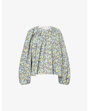 Nackiyé Grand Bazaar Printed Cotton Top - Blue