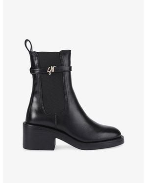 Steve Madden Charity Faux-Leather Heeled Chelsea Boots - Black