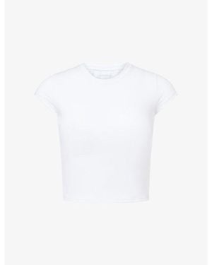 ADANOLA Ultimate Cap Sleeve Jersey Top - White