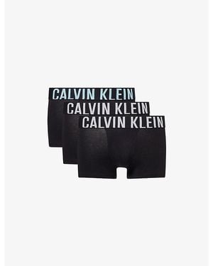 Calvin Klein Intense Power Pack Of Three Stretch-Cotton Boxer Briefs - Black