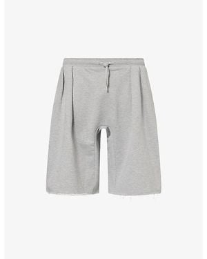 Seventh V3 Raw-Hem Cotton Shorts - Grey
