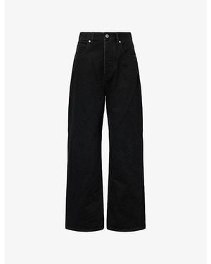 Bottega Veneta Wide-Leg High-Rise Denim Jeans - Black