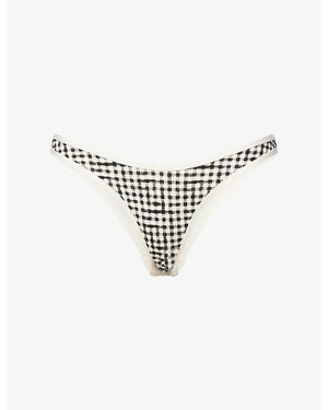Cheap Monday Somerset Gingham Bikini Bottoms - White