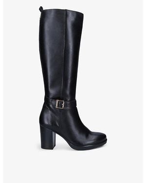 Carvela Kurt Geiger 2 Buckle-Embellished Leather Knee-High Boots - Black