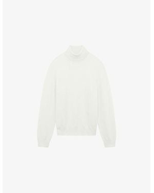 The Kooples Turtleneck Relaxed-Fit Stretch Cashmere-Blend Jumper - White