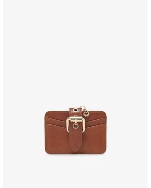 Maje Miss M Leather Card Holder - Brown