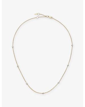 Missoma Fine Floating 0.06Ct Diamond 14Ct Necklace - Metallic