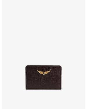 Zadig & Voltaire Zv Pass Logo-Plaque Leather Cardholder - Black