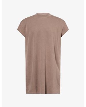 Rick Owens Jumbo Longline Cotton T-Shirt - Brown