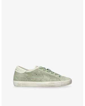 Golden Goose Super Star 35989 Suede Trainers - Green