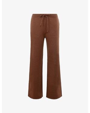 House Of Cb Chelsea Wide-Leg Knitted Trousers - Brown