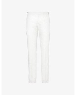 Orlebar Brown Griffon Slim-Fit Straight-Leg Linen Trousers - White