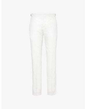 Orlebar Brown Griffon Slim-Fit Straight-Leg Linen Trousers - White