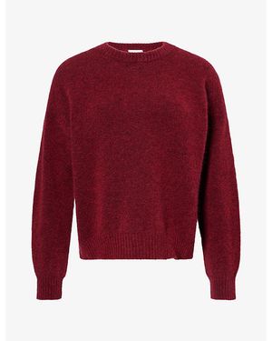 Weekend by Maxmara Long-Sleeve Round-Neck Alpaca-Blend Jumper - Red