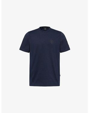 Thrudark Insignia Logo-Patch Cotton-Jersey T-Shirt - Blue