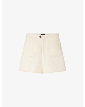 Soeur Hover Patch-Pocket Cotton Shorts - Natural