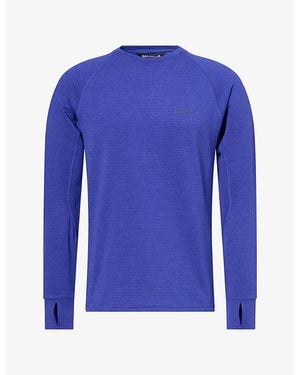 Salomon Essential Long-Sleeve Crewneck Woven Top - Blue