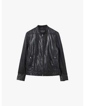 AllSaints Colt Regular-Fit Leather Jacket - Black