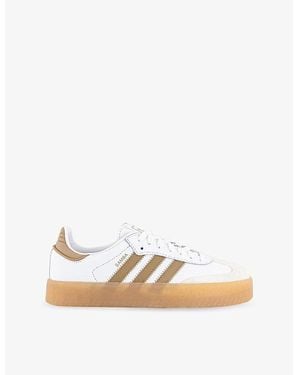 adidas Sambae Leather Low-Top Trainers - Metallic