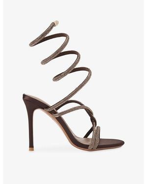 KG by Kurt Geiger Sloane Satin Heeled Sandals - White