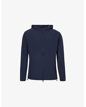 Arne Active Technical Hooded Relaxed-Fit Stretch-Woven Jacket - Blue