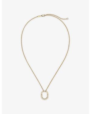 Tiffany & Co. Tiffany Lock Small Lock 18Ct- And 0.19Ct Pavé Diamond Pendant Necklace - Multicolour