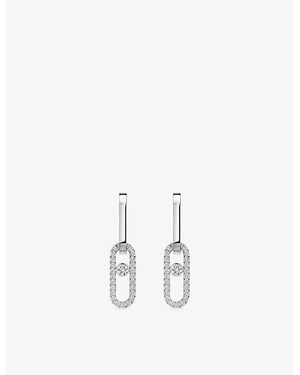Messika Move Link 18Ct And 0.85Ct Diamond Earrings - White