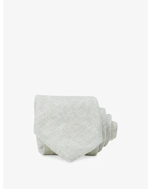 Reiss Luciano Linen Tie - White