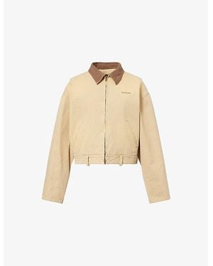 we11done Canvas Relaxed-Fit Cotton Jacket - Natural