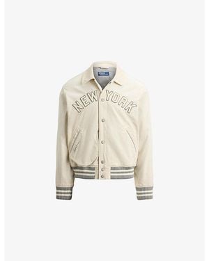 Polo Ralph Lauren New York Relaxed-Fit Cotton Bomber Jacket - White