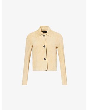 Arma Emy Regular-Fit Suede Jacket - Natural