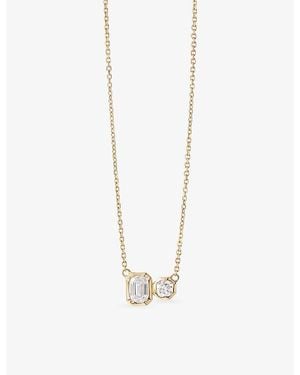 Astley Clarke Mini Toi Et Moi 14Ct And Lab-Grown Diamond Pendant Necklace - White