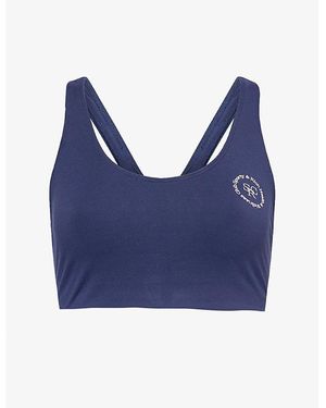 Sporty & Rich Srhcw Scoop-Neck Sports Bra - Blue