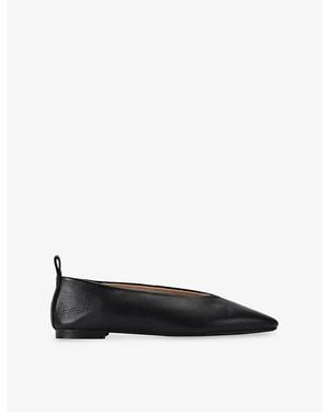 Steve Madden Swanky Leather Ballet Flats - Black