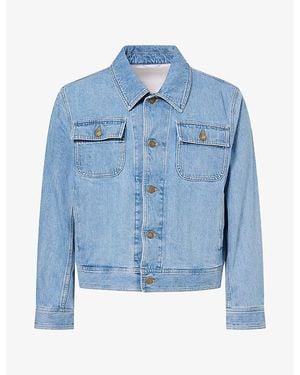Thom Browne Backstrap Denim Jacket - Blue
