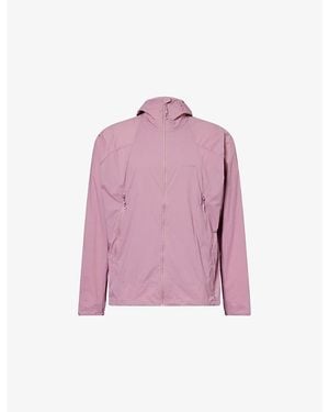 Salomon Outwind Logo-Print Shell Jacket - Purple