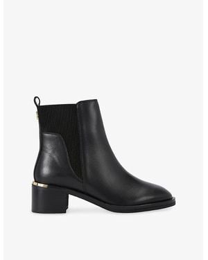 Carvela Kurt Geiger Liberty Leather Heeled Ankle Boots - Black