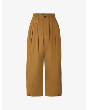 Soeur Vernon Wide-Leg Cotton Trousers - Natural