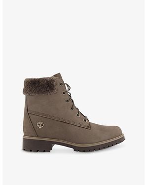 Timberland Lyonsdale Nubuck-Leather Ankle Boots - Brown