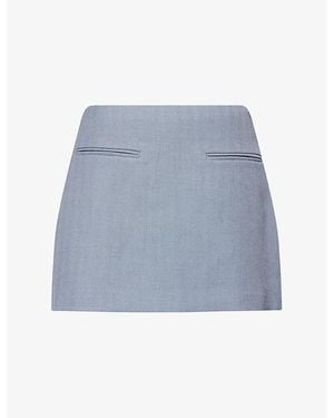 Dissh Peyton A-Line Woven Micro Skort - Blue