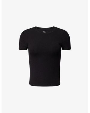 WE Are Tala 365 Short-Sleeve Long-Length Stretch-Modal T-Shirt - Black