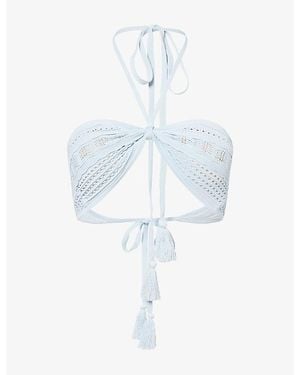 Devon Windsor Vana Bandeau Knitted Bikini Top - Blue