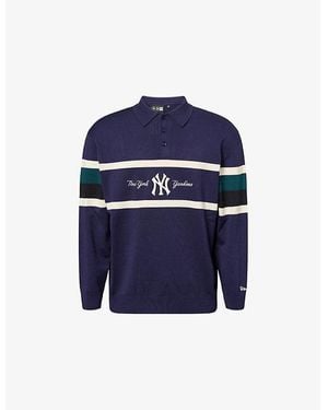 KTZ New York Yankees Mlb Knit Rugby Shirt - Blue