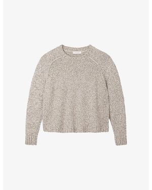 The White Company Relaxed-Fit Knitted Cotton-Blend Jumper - Grey