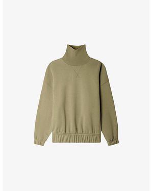 Soeur Gregoire High-Neck Cotton-Fleece Sweatshirt - Green