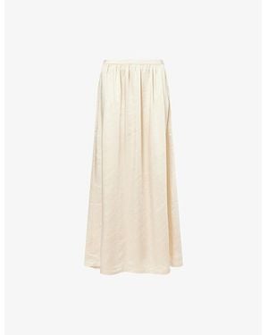 4th & Reckless Hemma High-Waist Woven-Midi Skirt - Natural