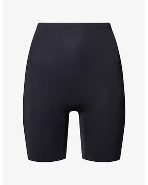 Spanx Shape Low-Back Mid-Thigh Shorts - Blue