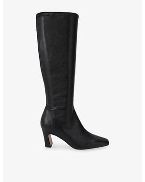 Steve Madden Write Up Heeled Leather High-Leg Boots - Black