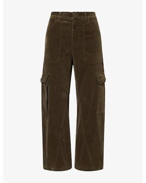 Citizens of Humanity Thassos Cropped Corduroy Utility Trousers - Brown